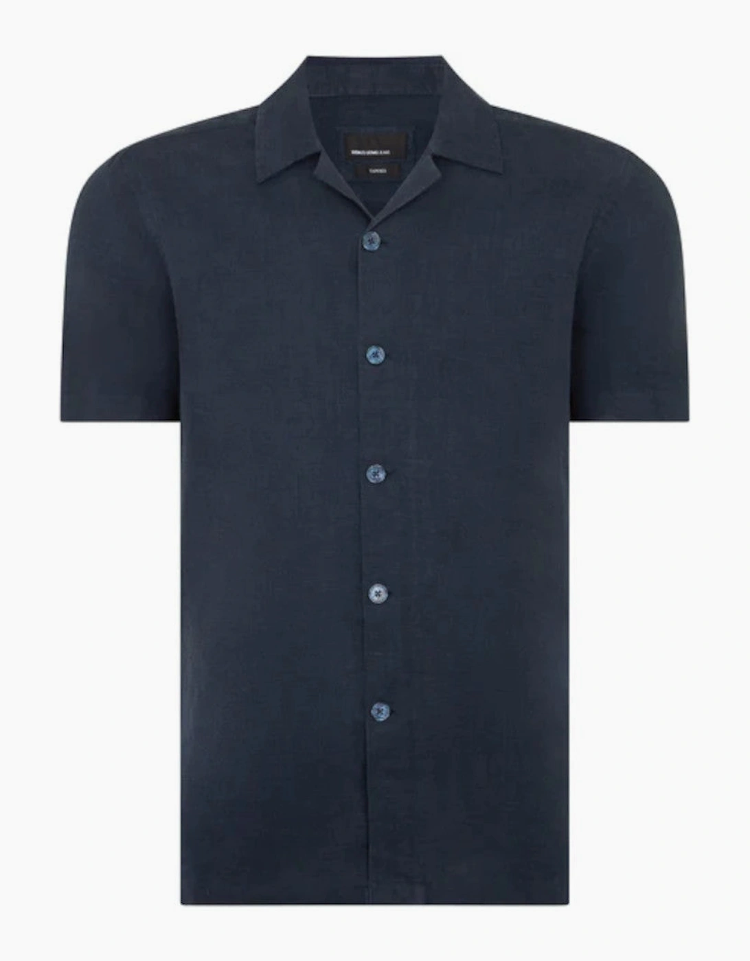 Remus Uomo SS Linen Shirt 29 Navy, 6 of 5