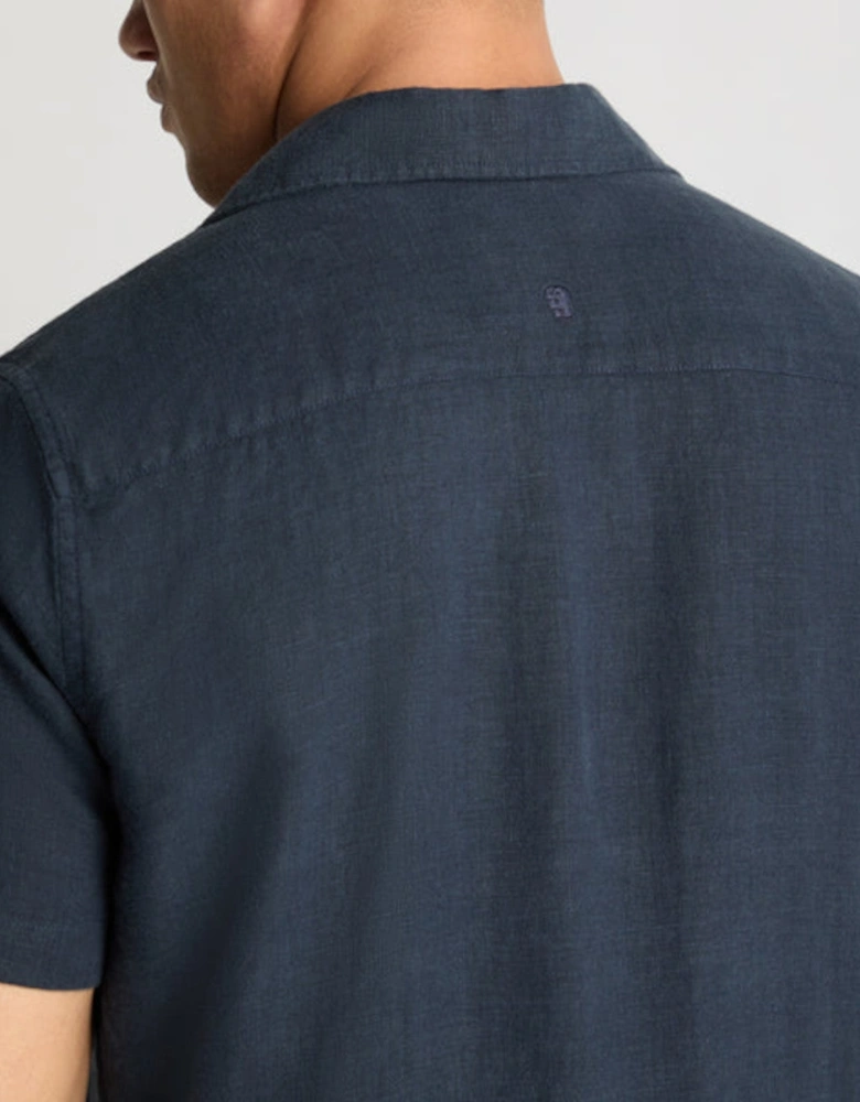 Remus Uomo SS Linen Shirt 29 Navy