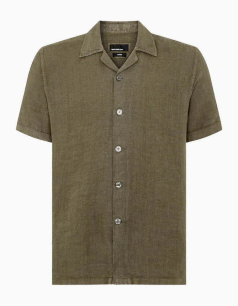 Remus Uomo SS Linen Shirt 34 Sage