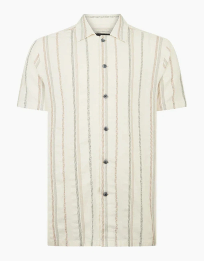 Remus Uomo SS Stripe Shirt 91 Stone
