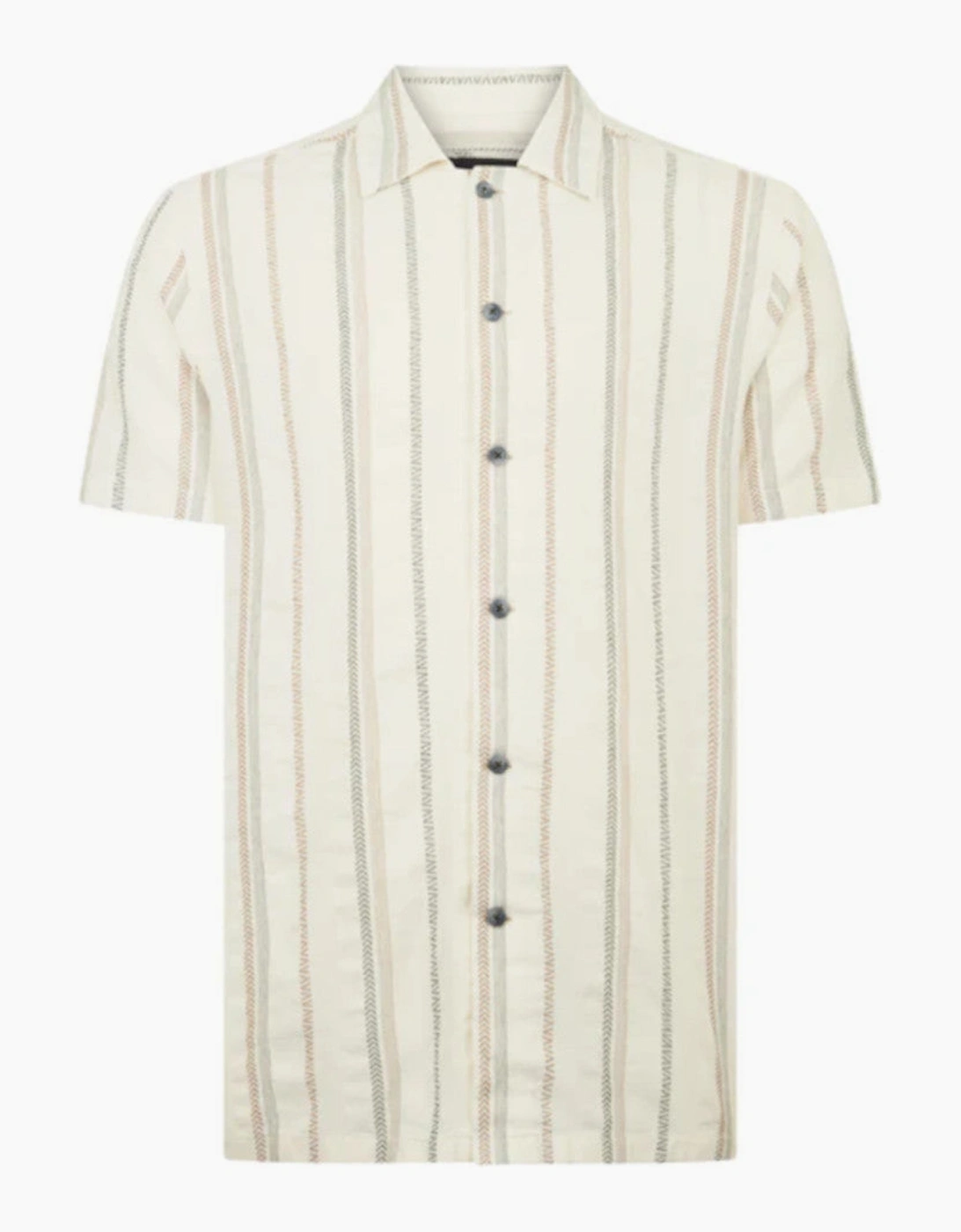 Remus Uomo SS Stripe Shirt 91 Stone, 6 of 5