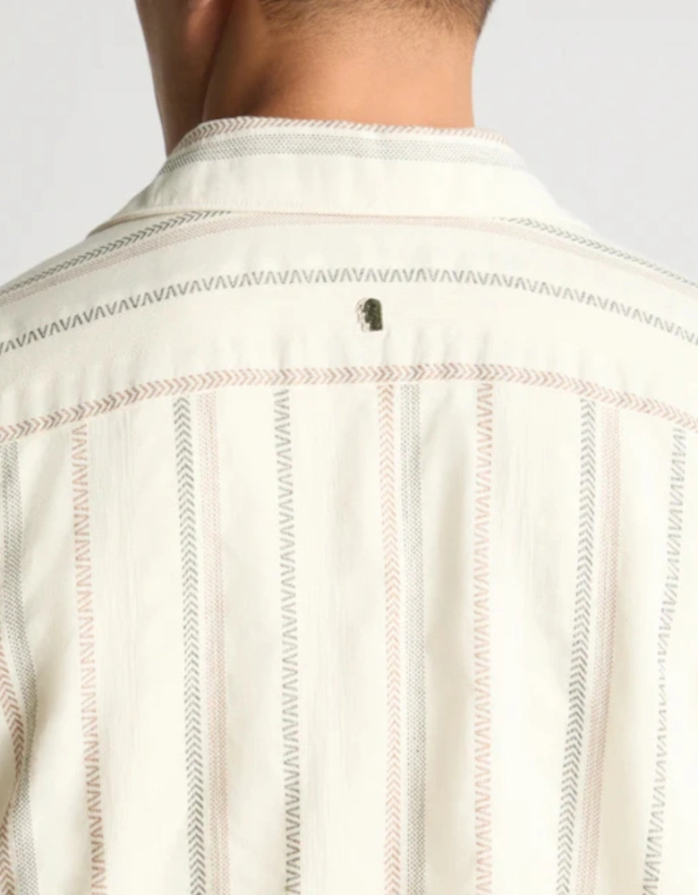 Remus Uomo SS Stripe Shirt 91 Stone
