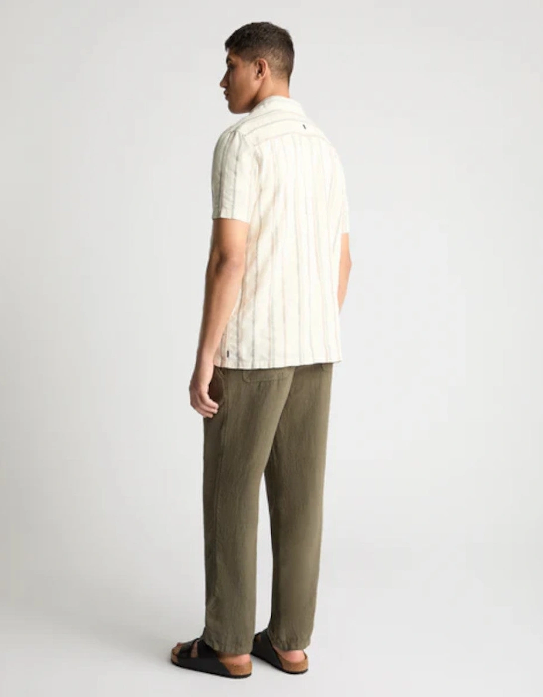 Remus Uomo SS Stripe Shirt 91 Stone