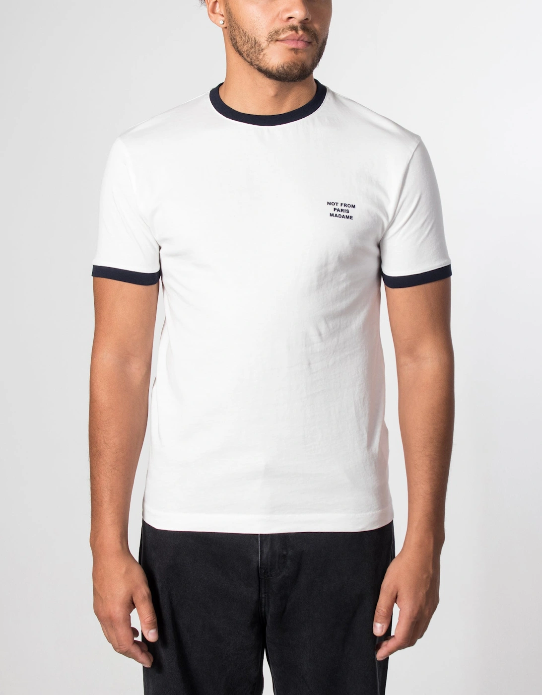 Regular Fit Contrasted Slogan T-shirt