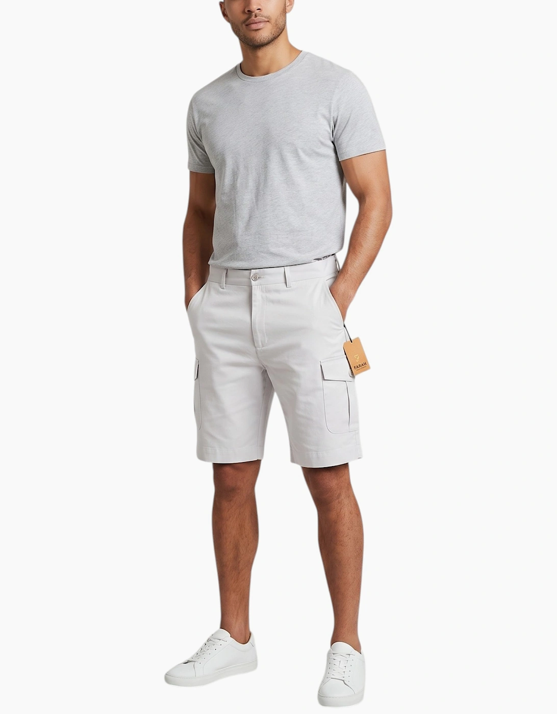 FARAH Mens Chino Shorts Cargo Combat Half Pants