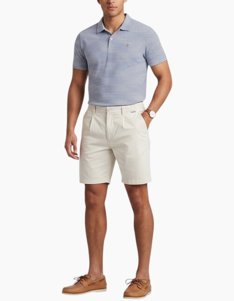 FARAH Mens Chino Shorts Stone Cargo Short Pants