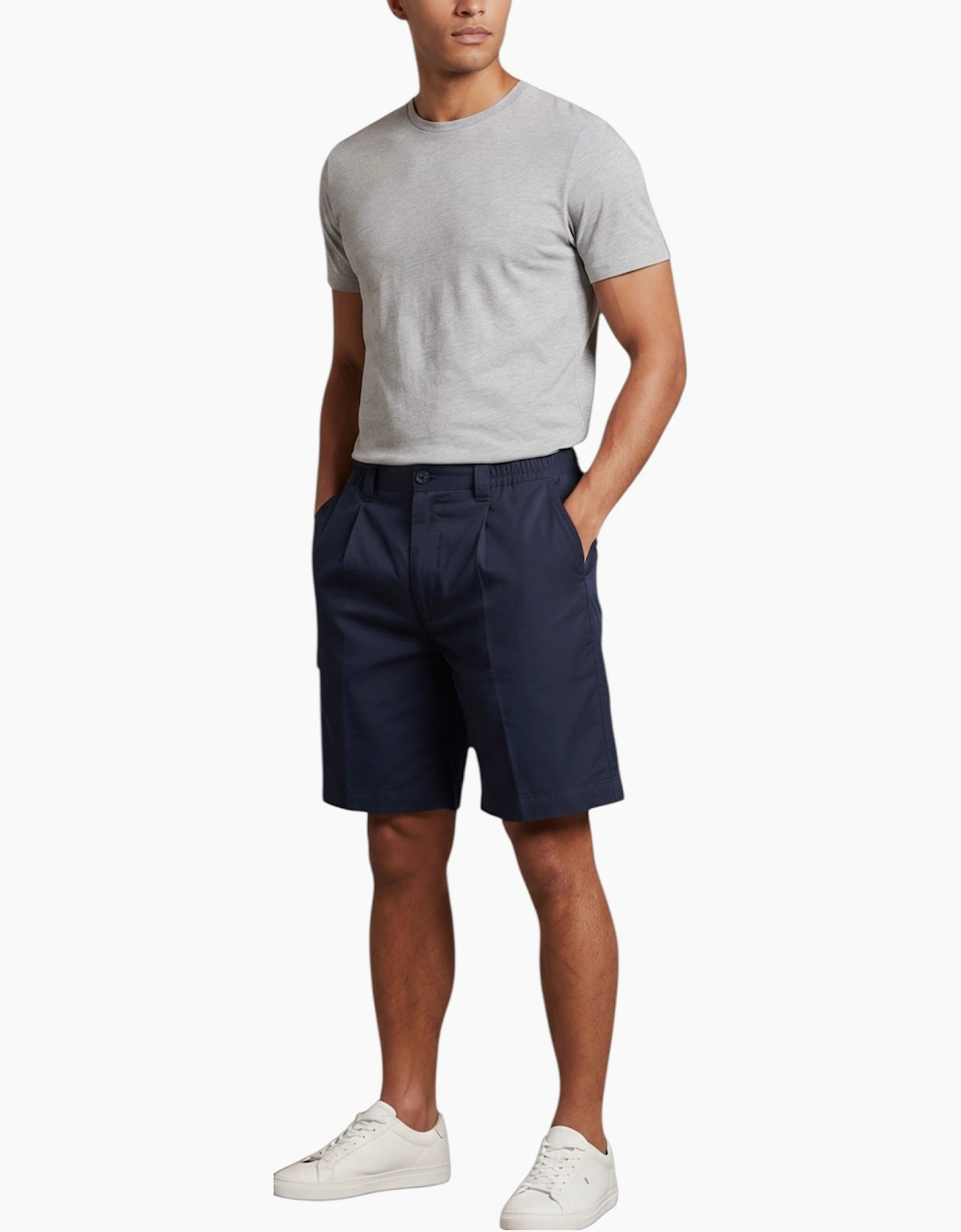 FARAH Mens Chino Shorts Navy Cargo Short Pants