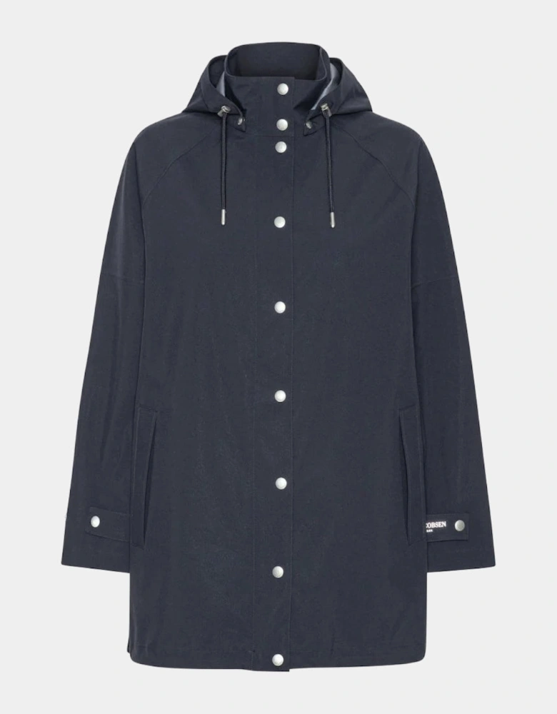 Ilse Jacobsen Gentle Rain Womens Raglan Raincoat - Dark Indigo 660