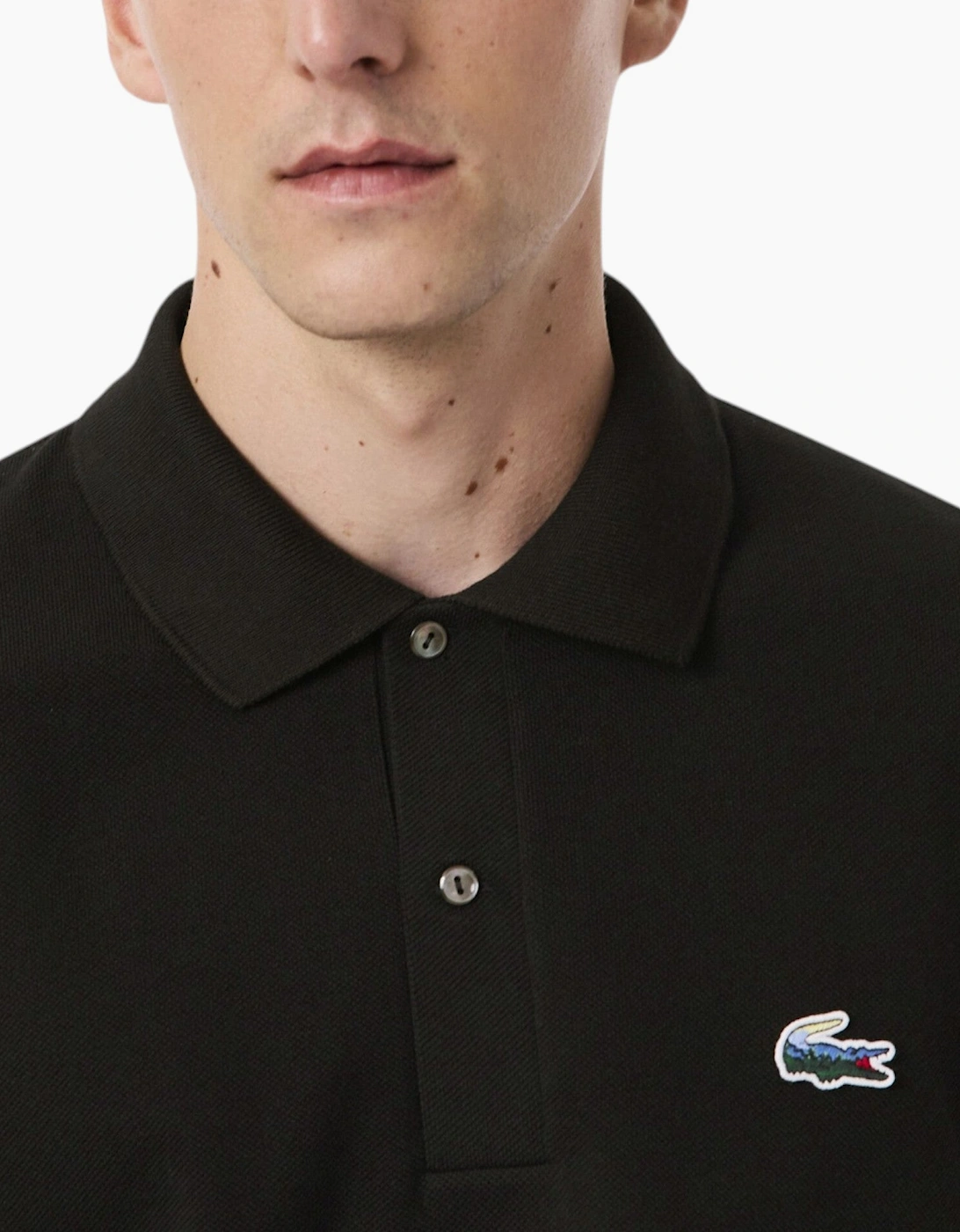 Lacoste Mens Polo Shirt Classic Fit Landscape Crocodile Pique Golf Polo Shirt