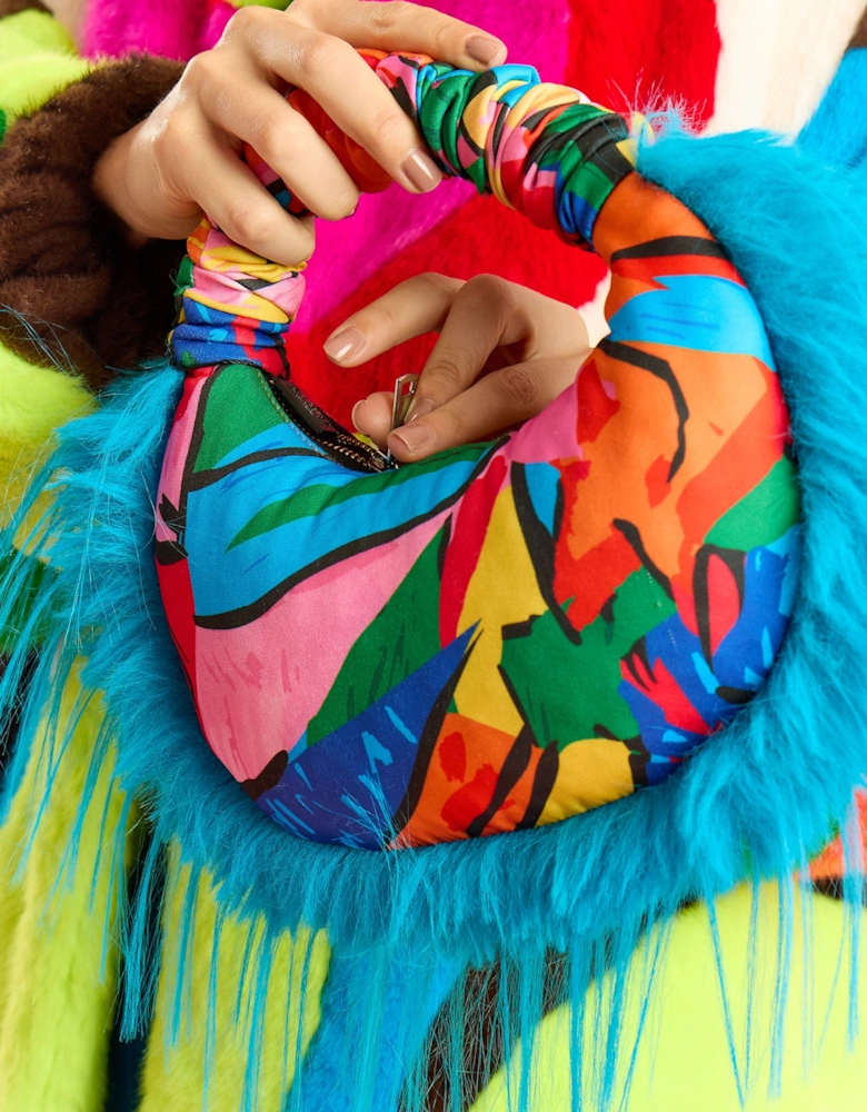 Bamboo Faux Fur Trim Chole Bag