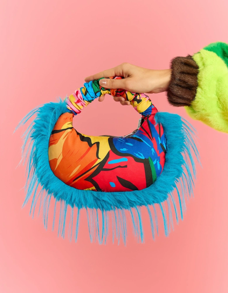 Bamboo Faux Fur Trim Chole Bag