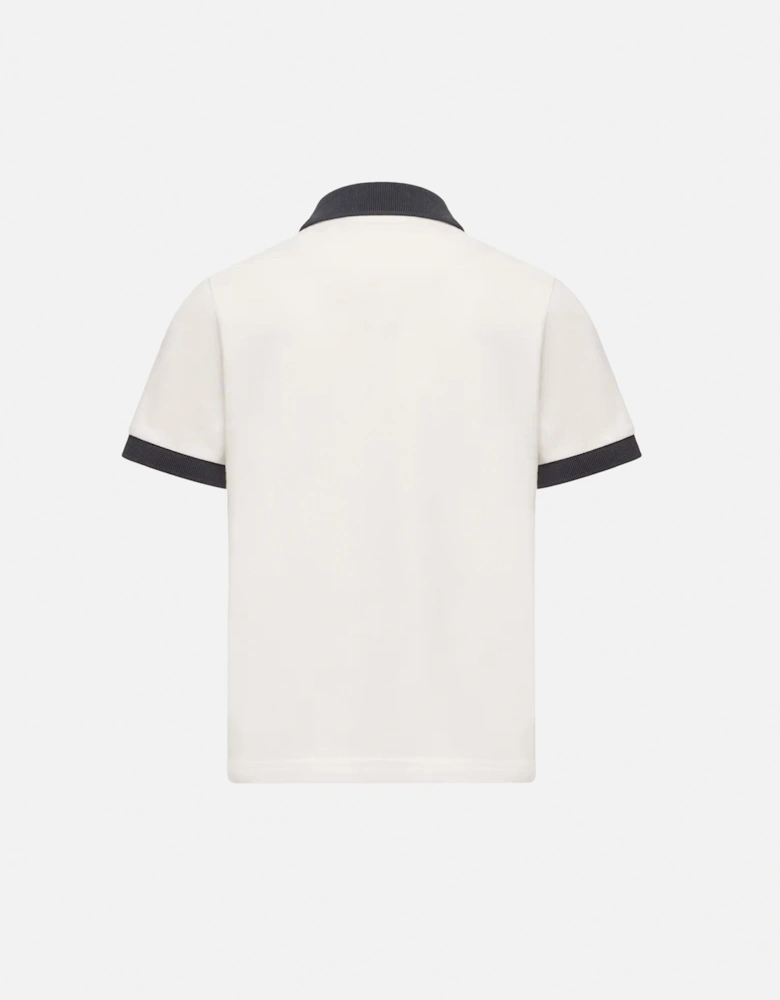 Kids Triple Logo Polo White