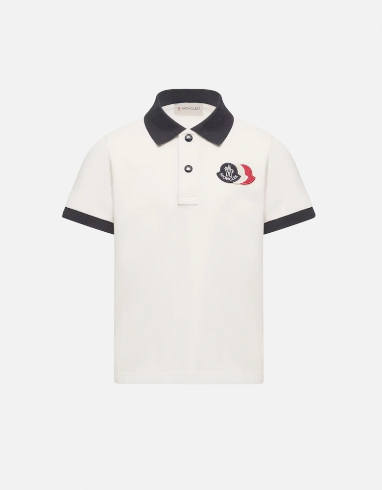 Kids Triple Logo Polo White