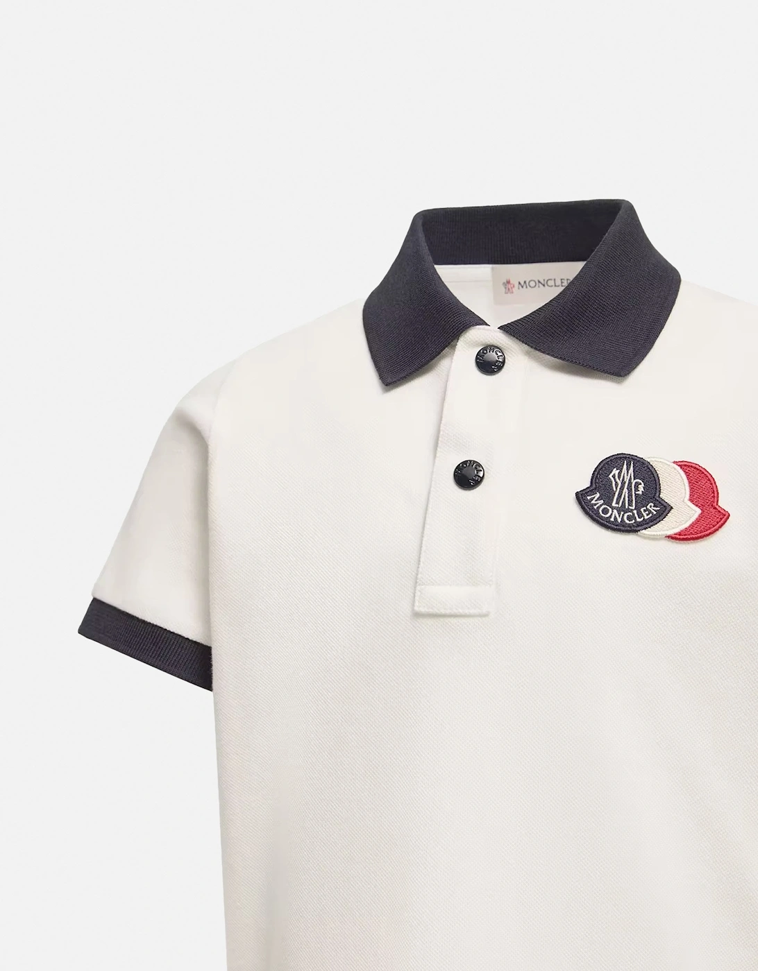 Kids Triple Logo Polo White