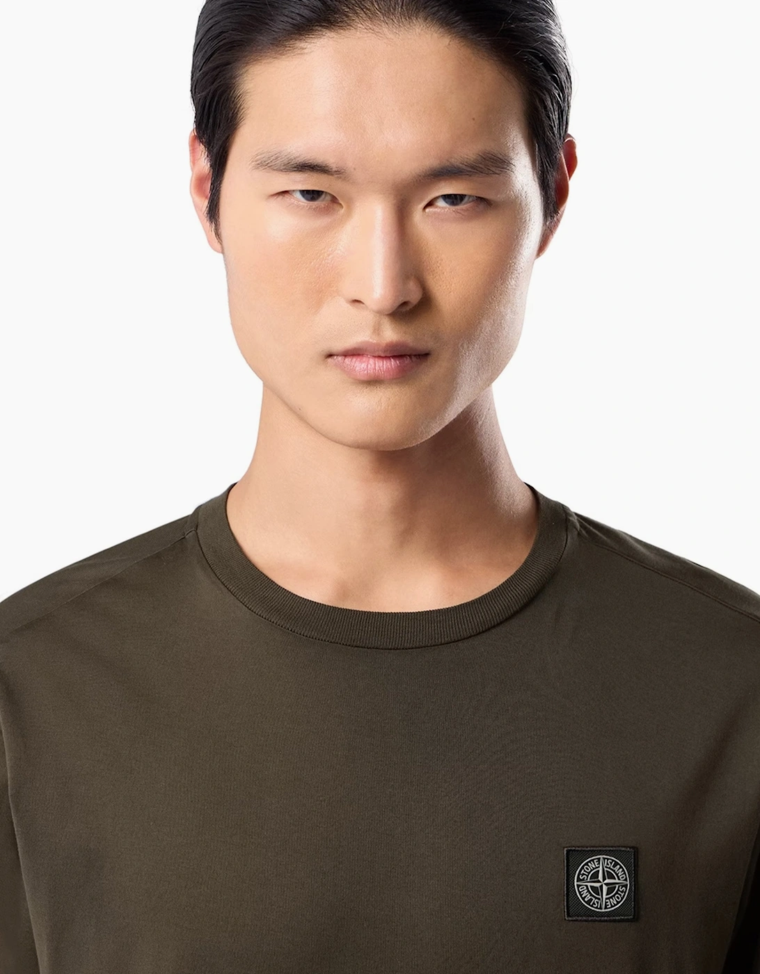S0013 Patch Logo LS Tee Grey/Brown