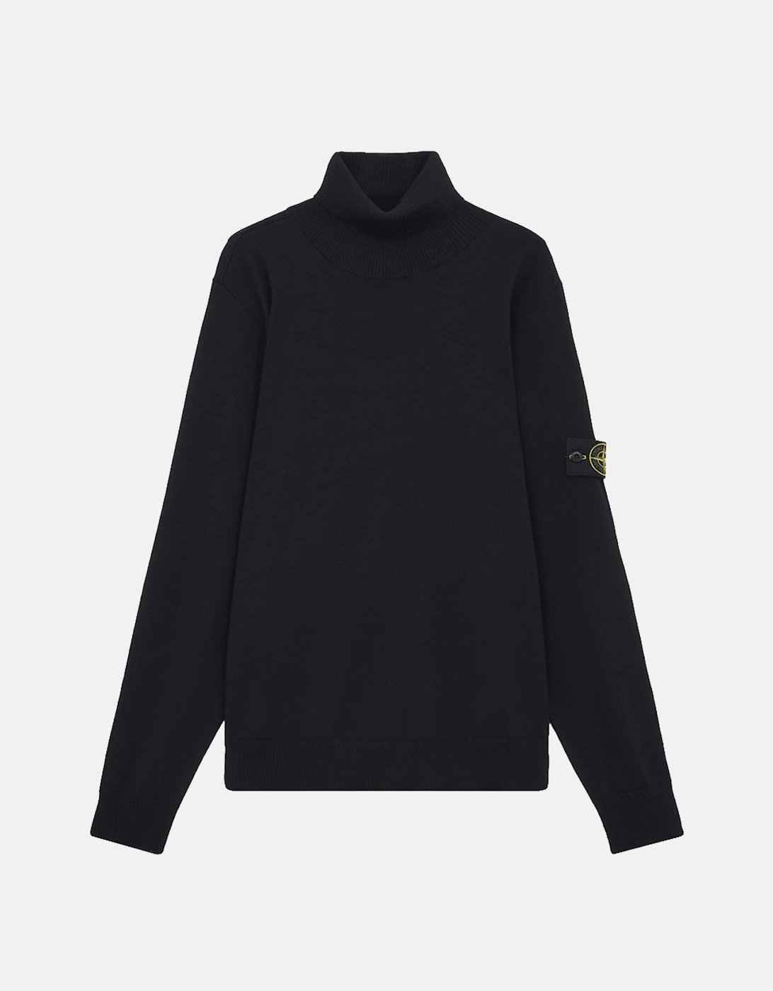 Stone Island Men's Black T Neck 5100025 Sweater - Size 40
