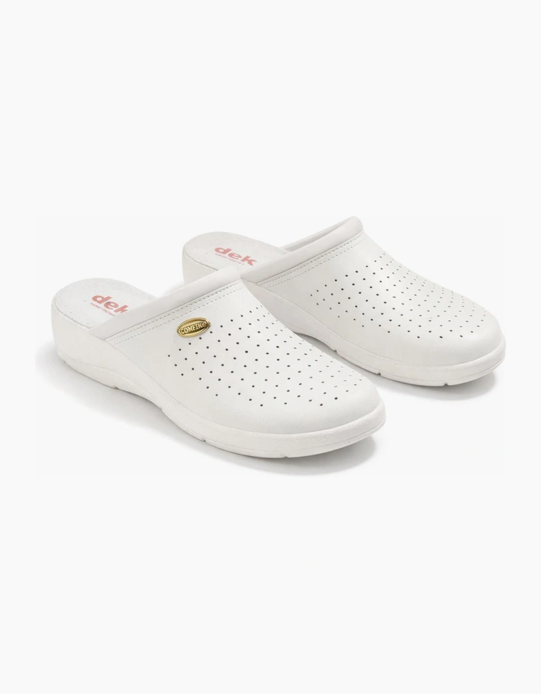 DEK L706G Ladies Clogs White