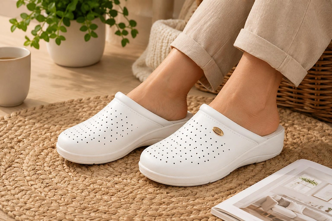DEK L706G Ladies Clogs White