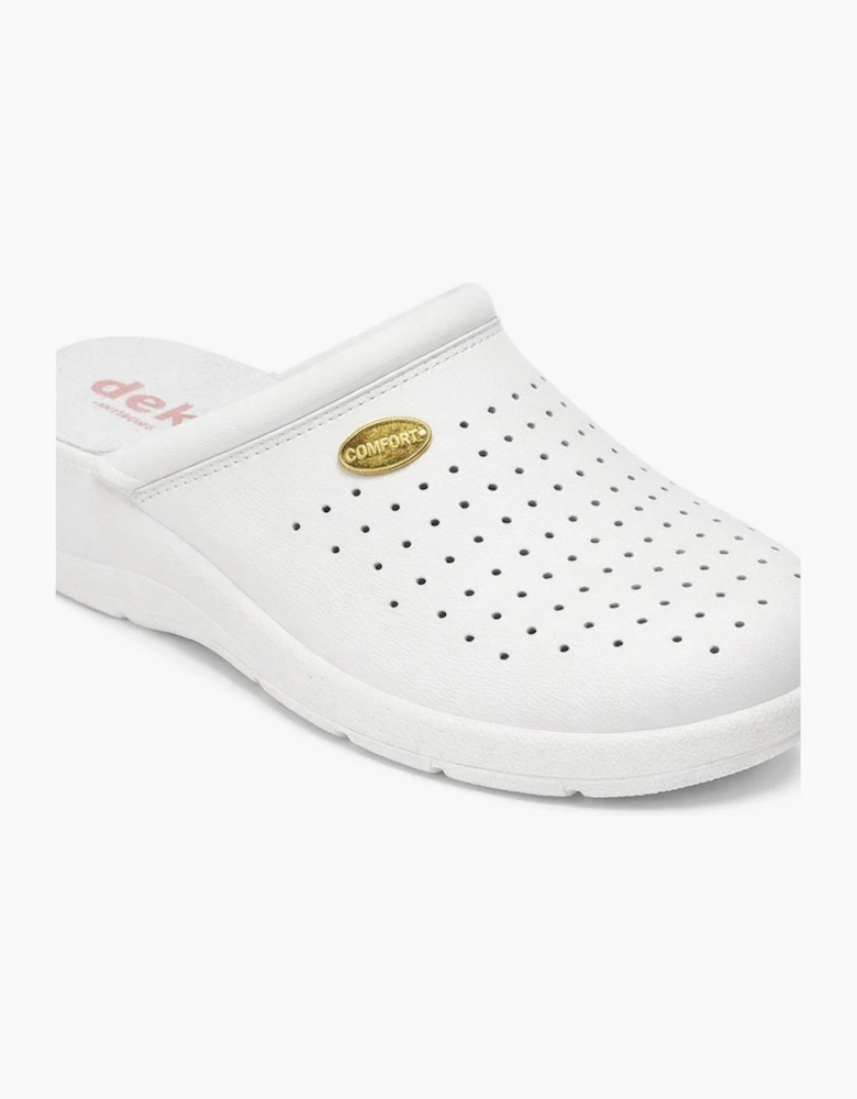DEK L706G Ladies Clogs White