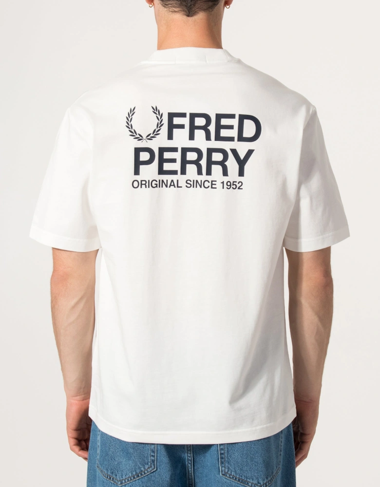 Relaxed Fit Back Print Fred Perry Text T-Shirt