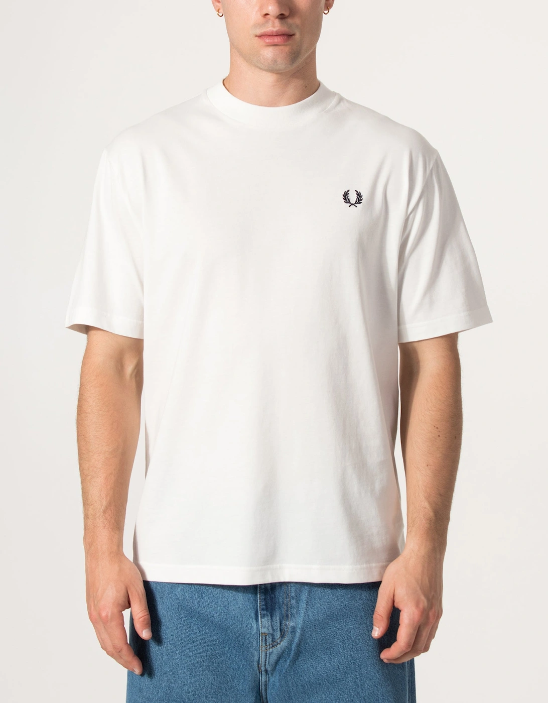 Relaxed Fit Back Print Fred Perry Text T-Shirt