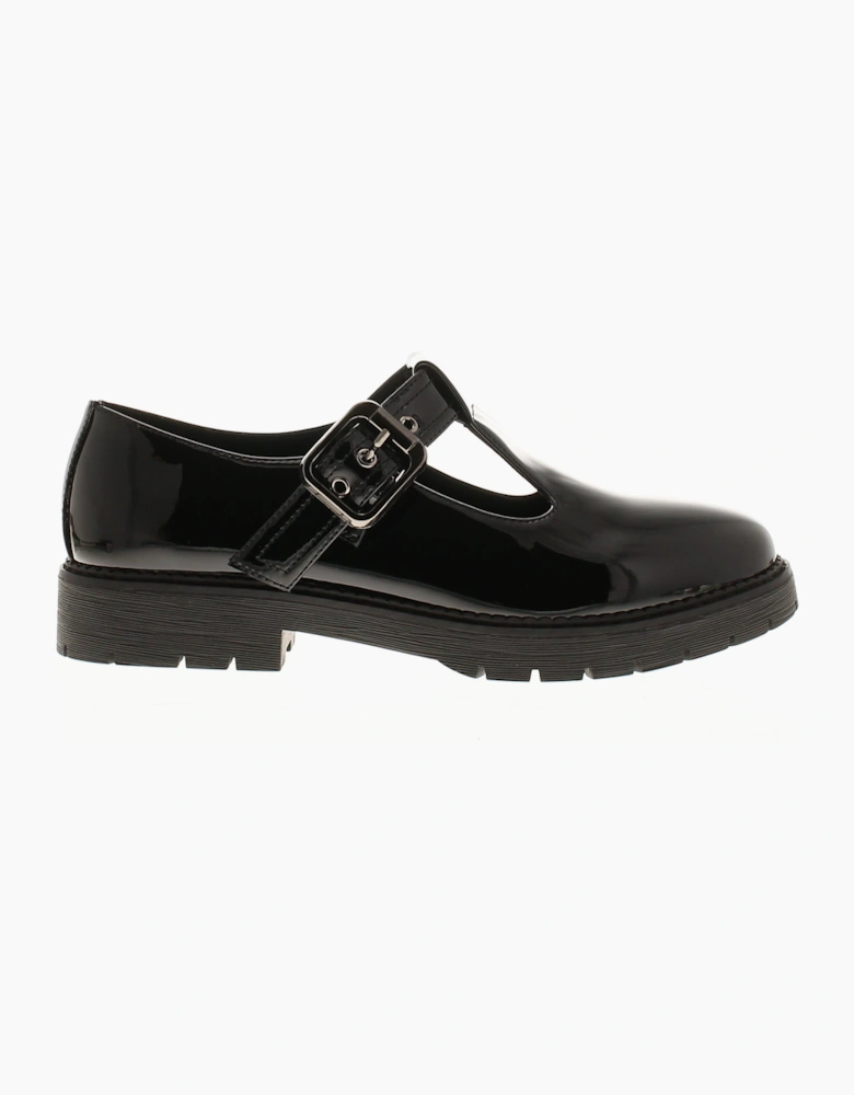 Apache Womens School Shoes Tremble Buckle black patent UK Size
