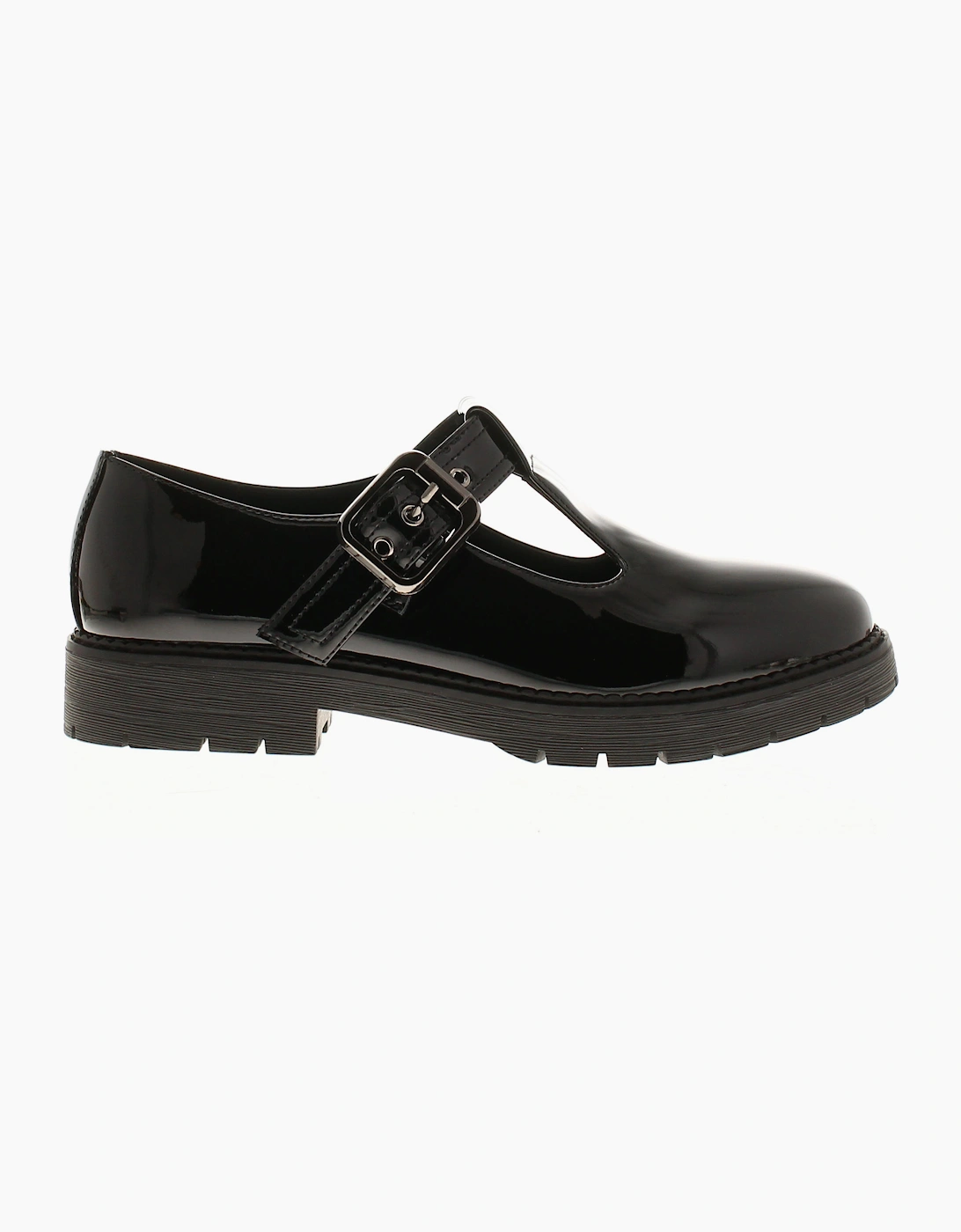 Apache Womens School Shoes Tremble Buckle black patent UK Size