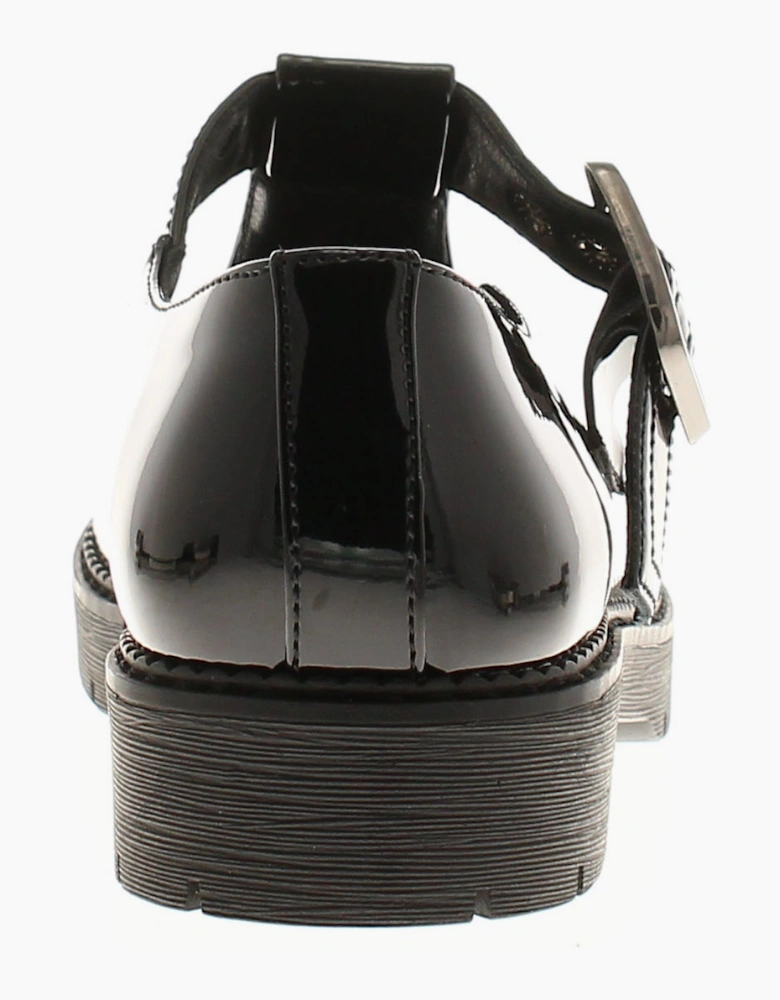 Apache Womens School Shoes Tremble Buckle black patent UK Size