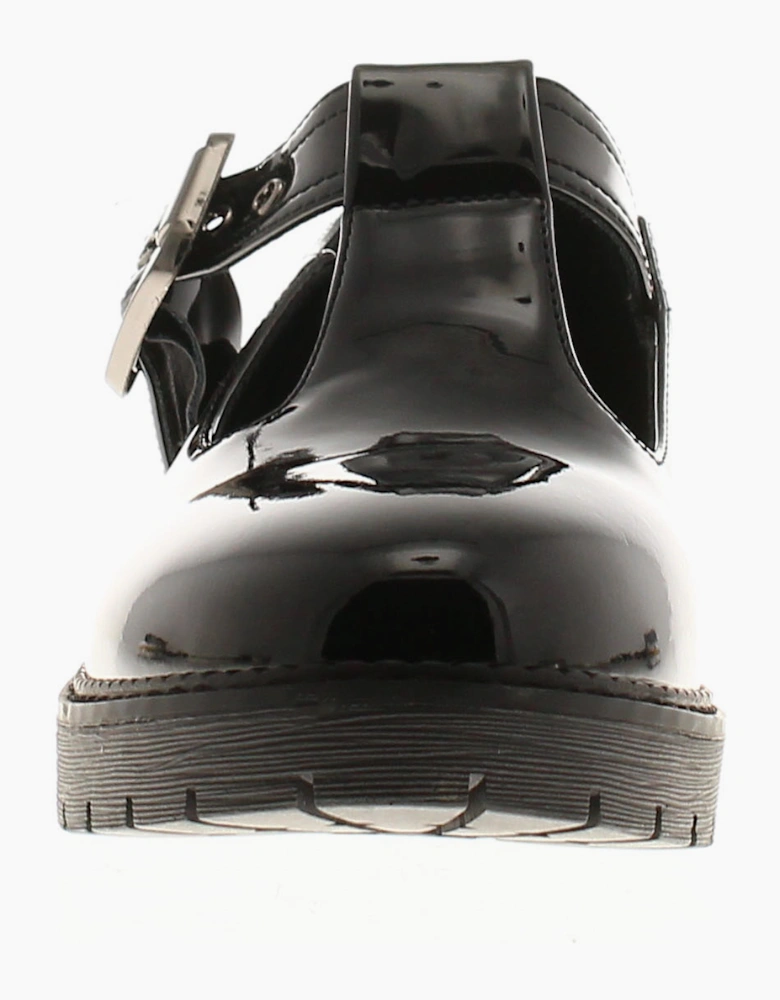 Apache Womens School Shoes Tremble Buckle black patent UK Size