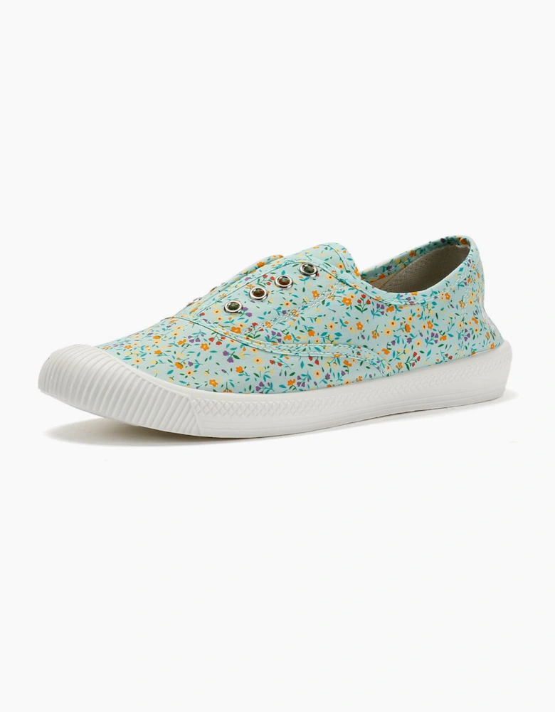 Penguin Anita Canvas Women's Sage Floral Pumps