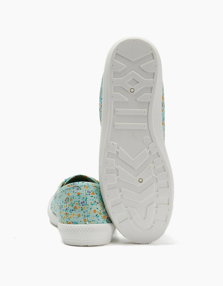 Penguin Anita Canvas Women's Sage Floral Pumps