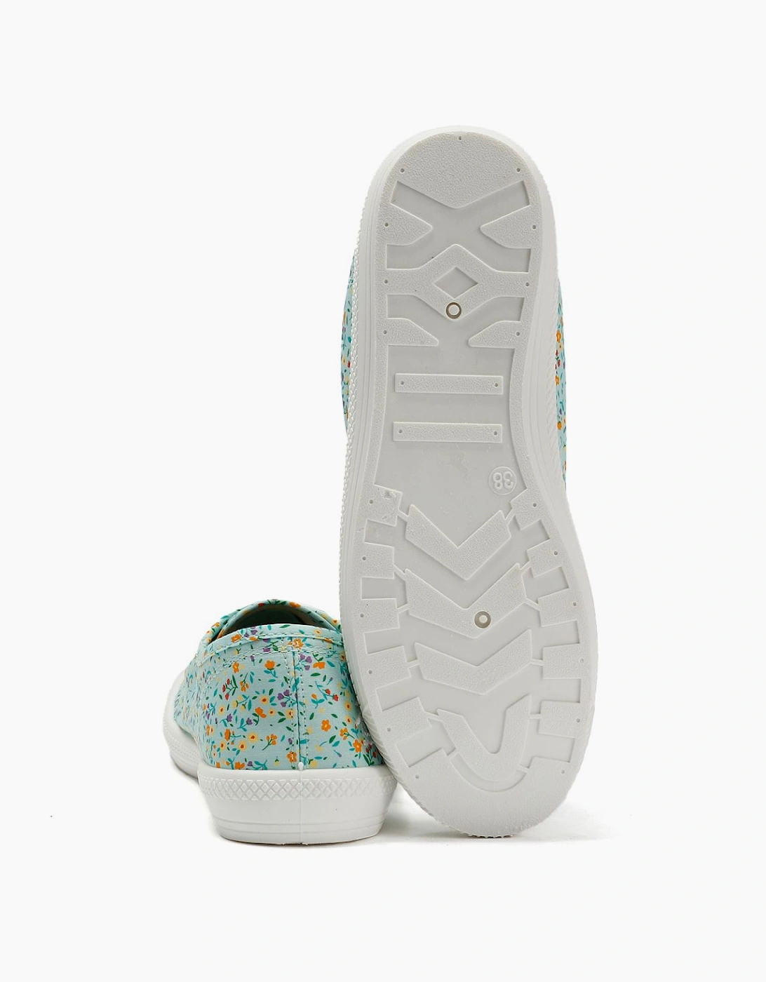 Penguin Anita Canvas Women's Sage Floral Pumps