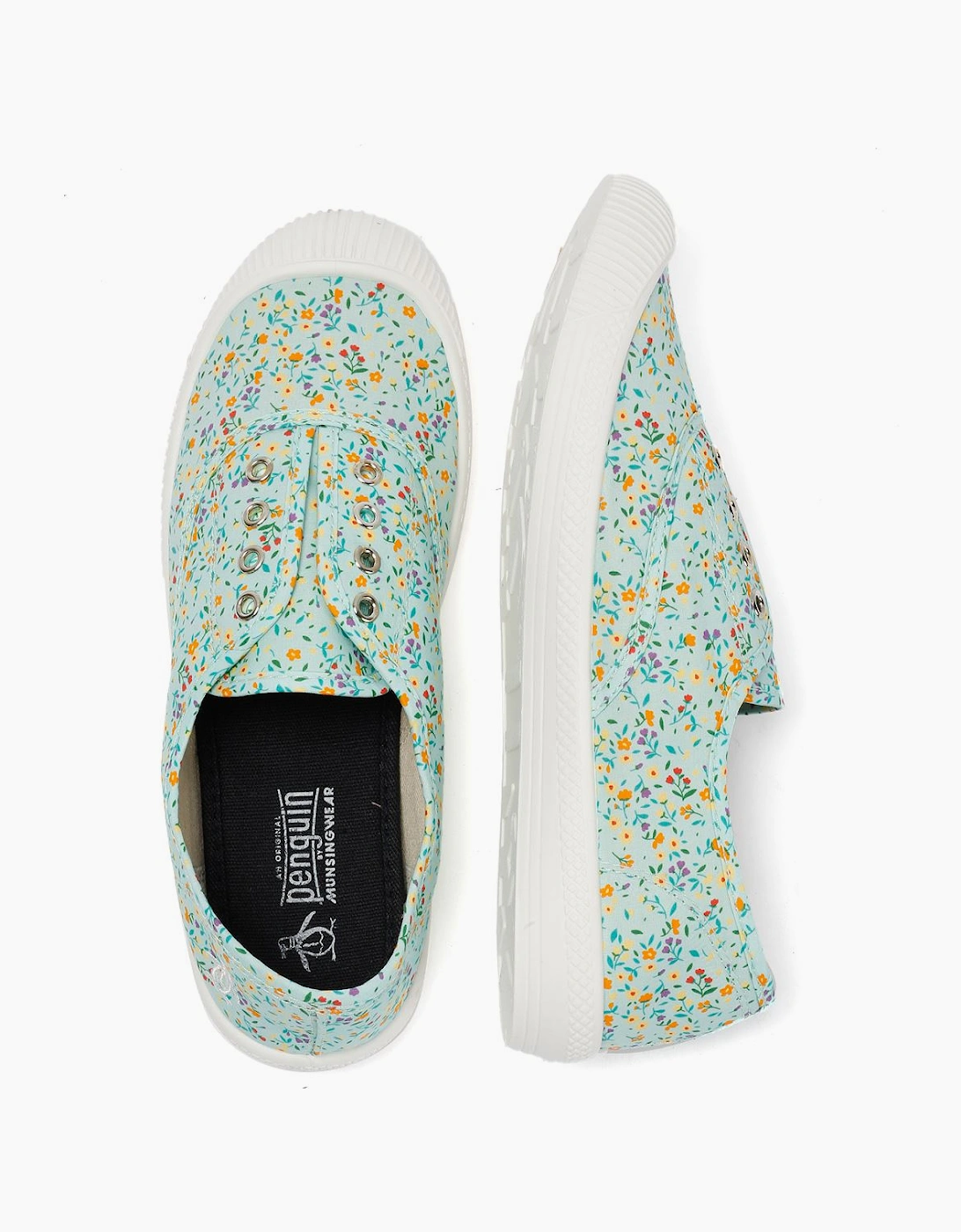 Penguin Anita Canvas Women's Sage Floral Pumps