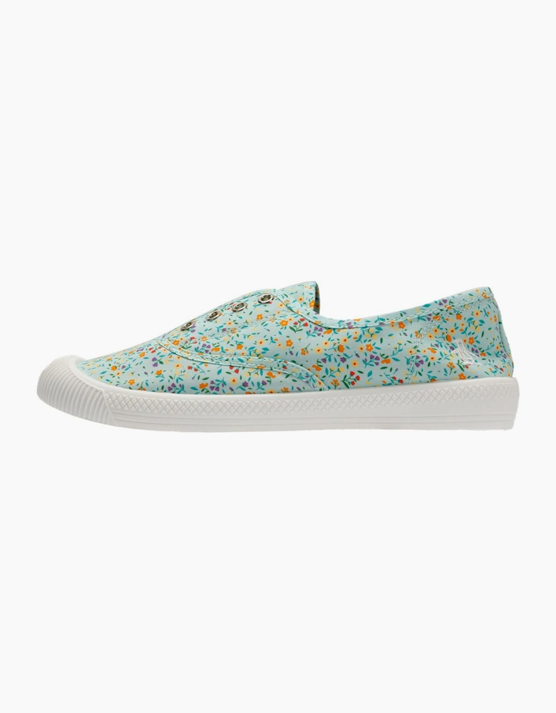 Penguin Anita Canvas Women's Sage Floral Pumps