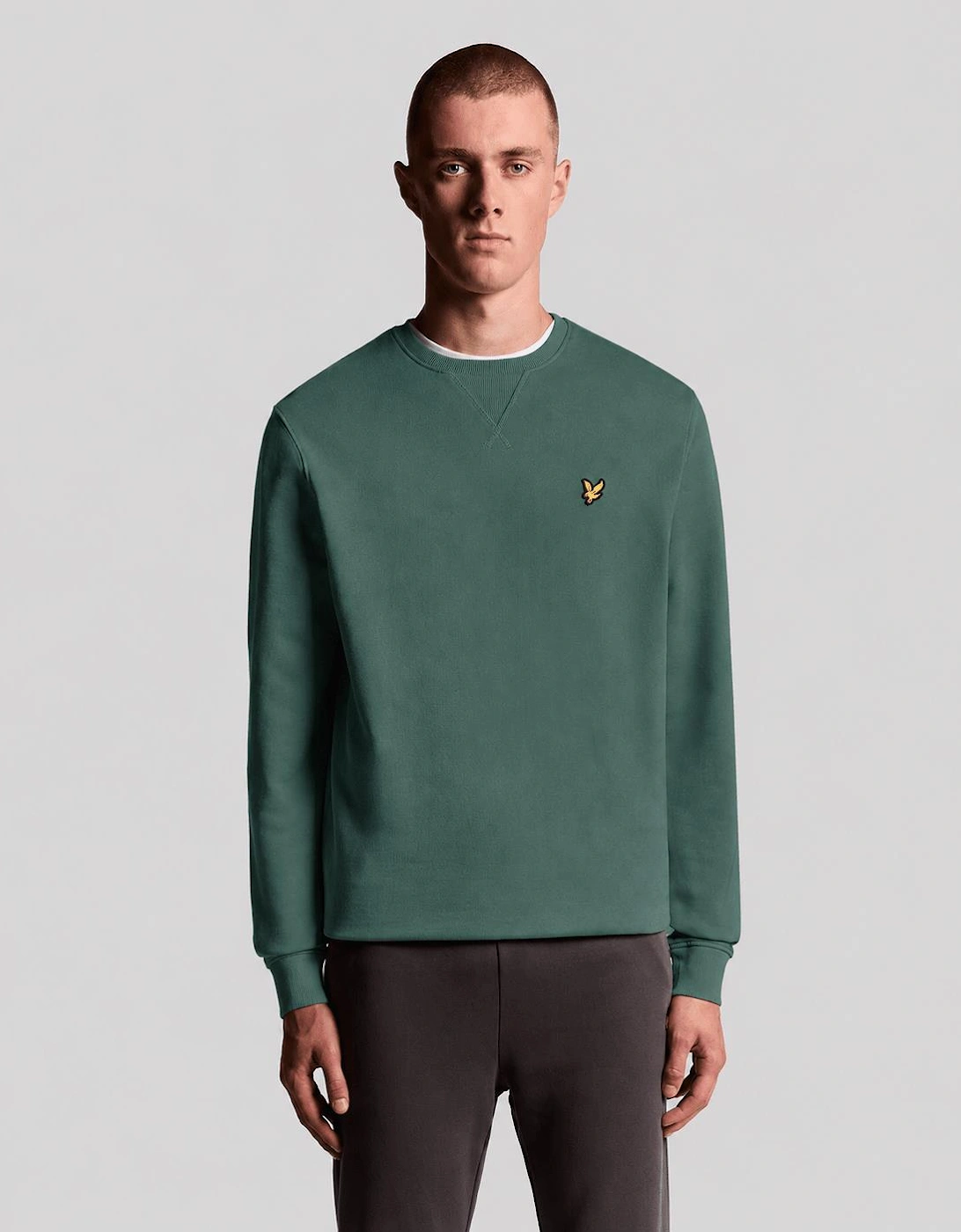 Lyle And Scott Men's Green Cotton Crew Neck Sweatshirt - Size S