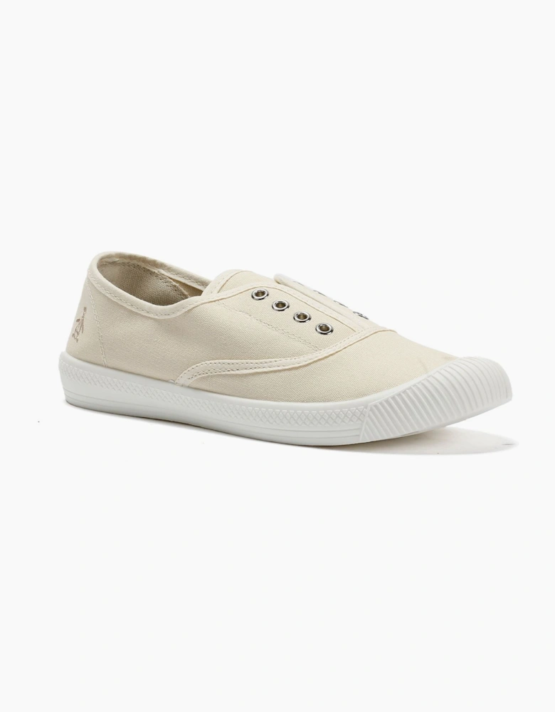 Penguin Anita Canvas Women's Off White Pumps