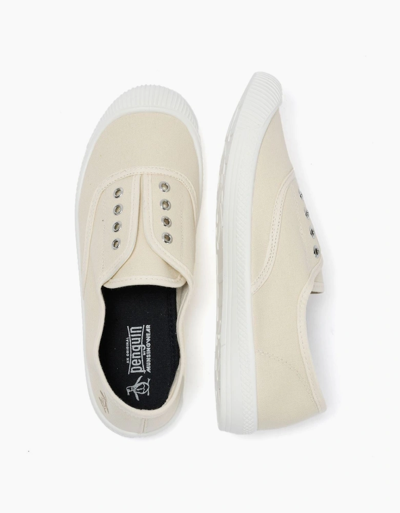 Penguin Anita Canvas Women's Off White Pumps