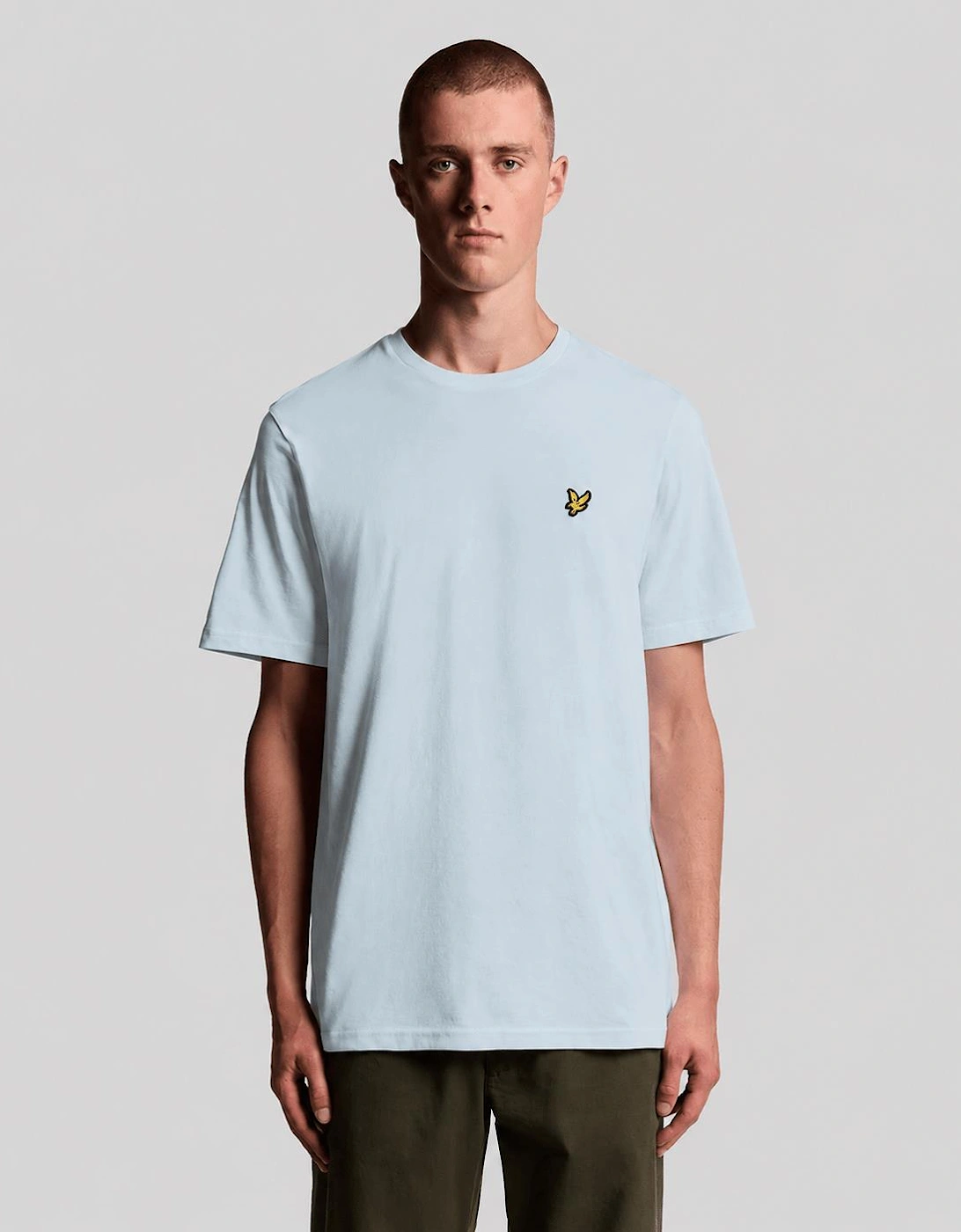 Lyle And Scott Men's Blue Cotton Crew Neck T-Shirt - Size 44