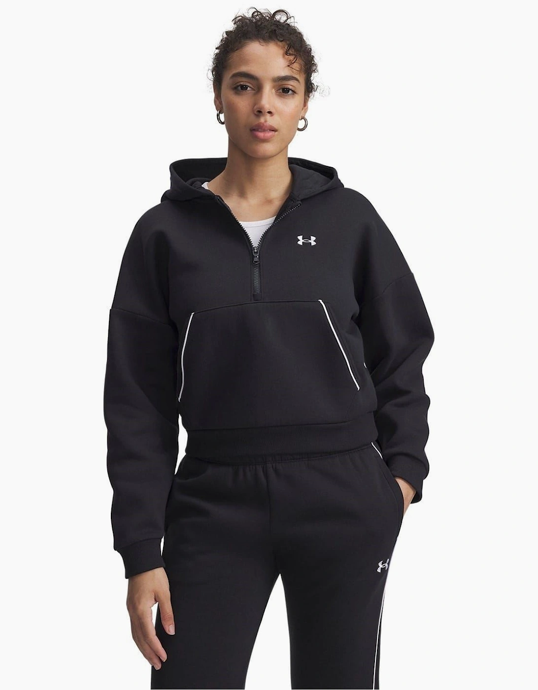 Under Armour Under Armour Women's Rival Pipe Quarter Zip Fleece - Black