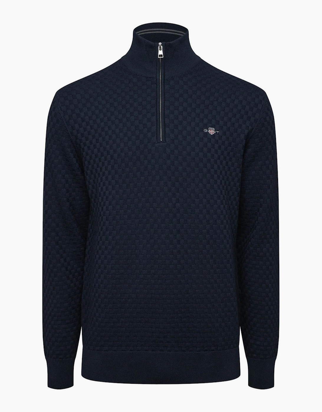 Gant Men's Black Casual Cotton Halfzip Plumped Red L - Size: M