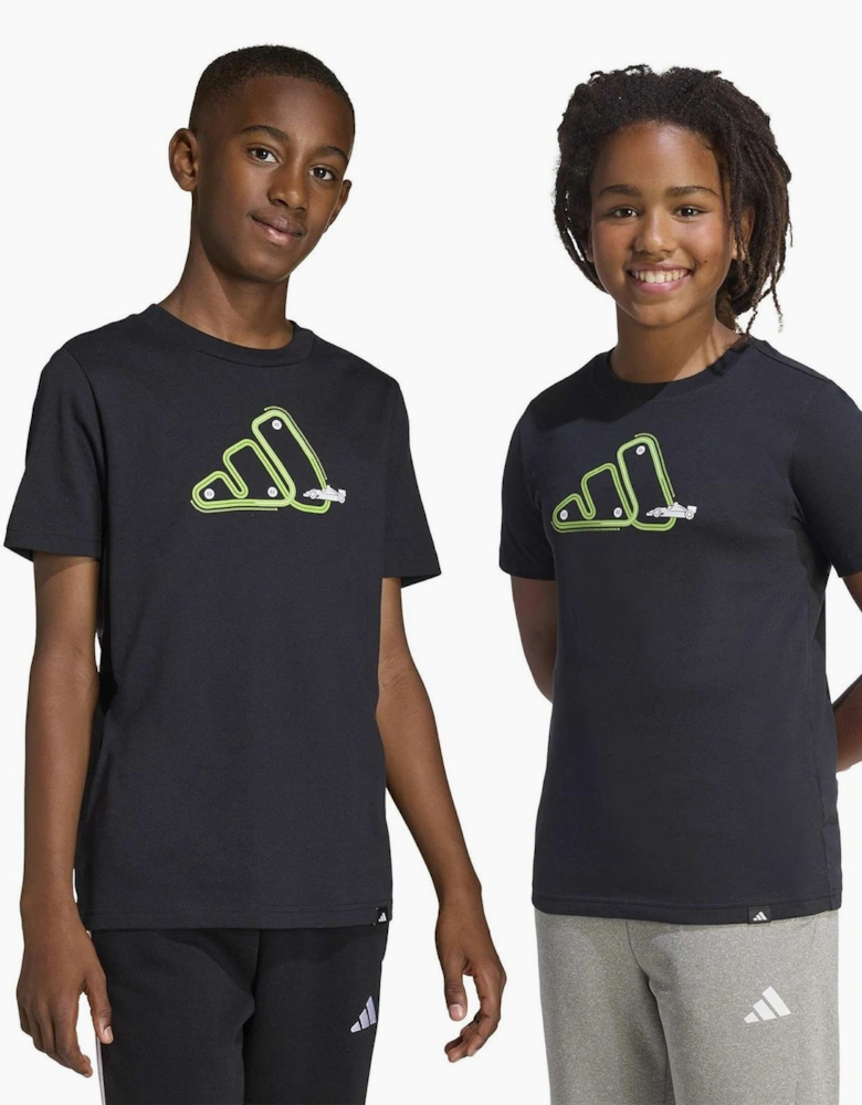 Text Graphic Crew Neck Short Sleeve T-Shirt