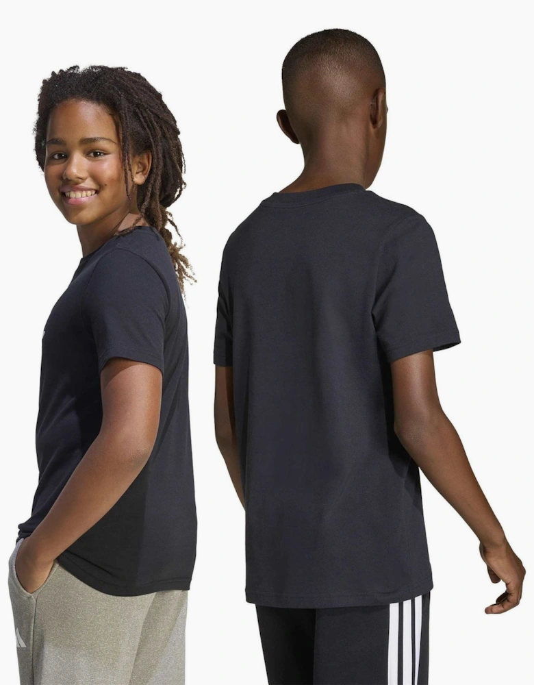 Text Graphic Crew Neck Short Sleeve T-Shirt