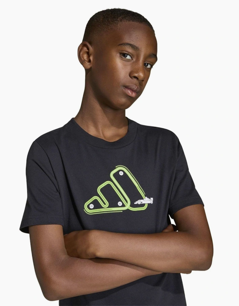 Text Graphic Crew Neck Short Sleeve T-Shirt