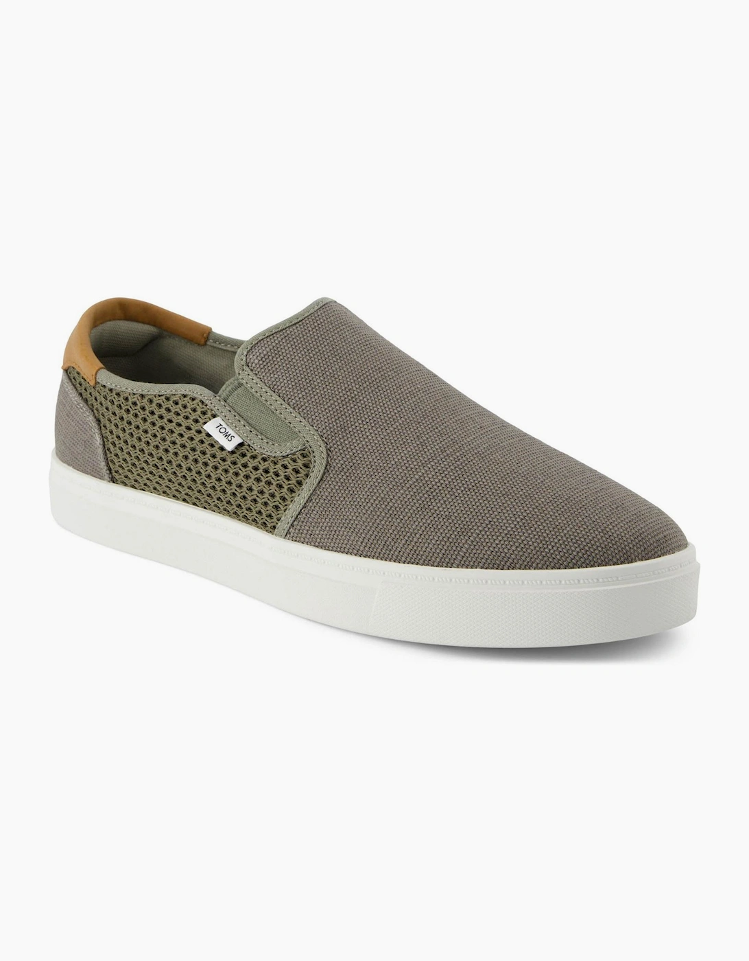 Toms Men's Grey Baja 2.0 Textured Canvas Low Top Sneakers - Size: 10