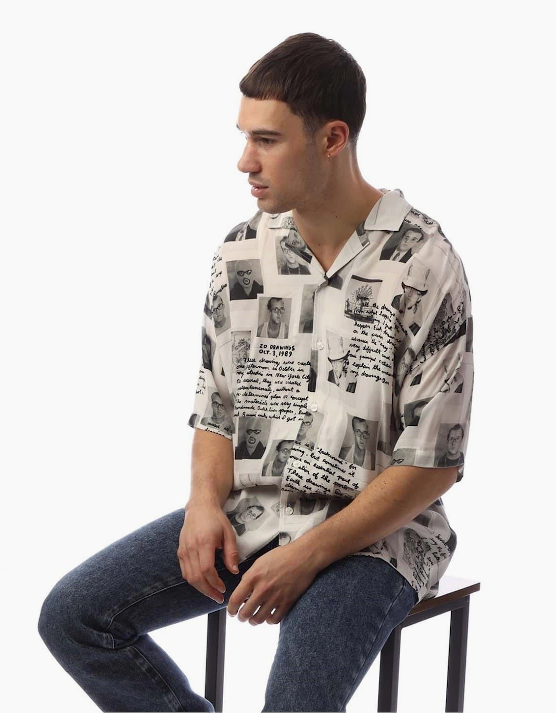 Collared Neck Shirt Collar Short Sleeve Shirt