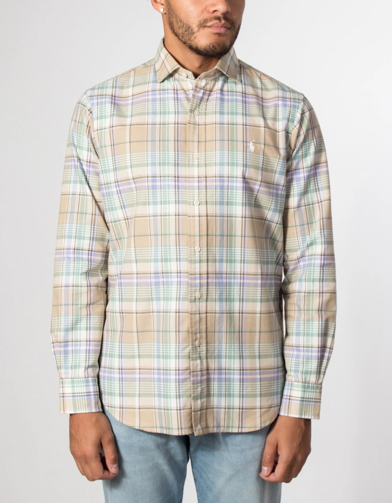 Custom Fit Plaid Oxford Shirt
