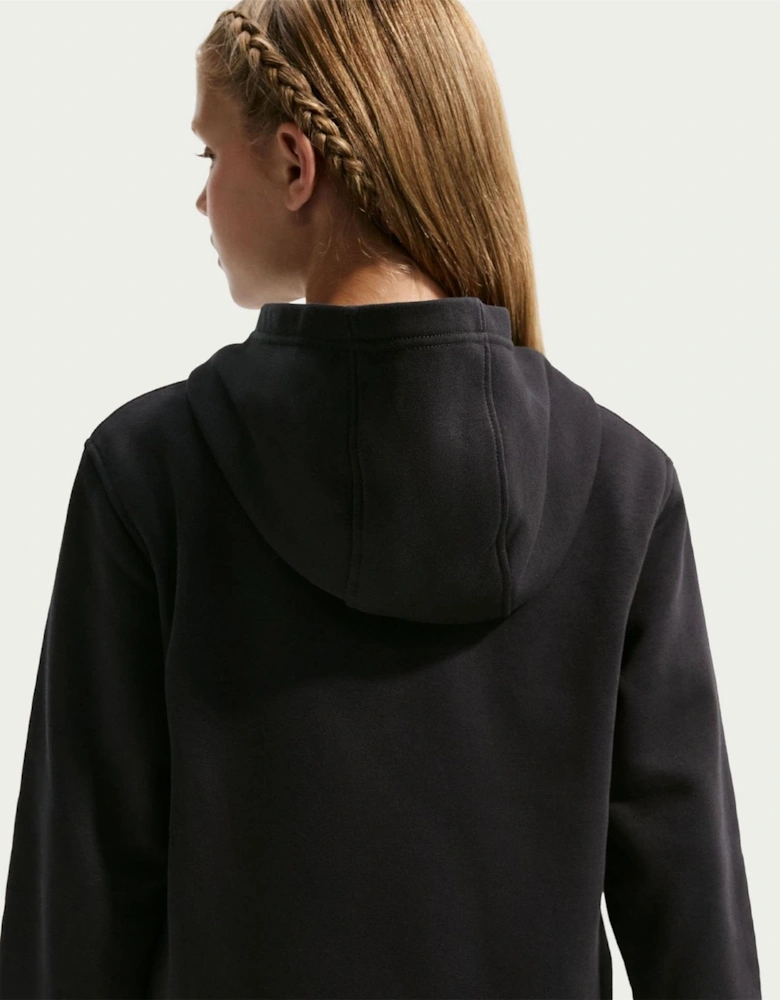 Wordmark Hooded Neck Long Sleeve Kangaroo Pocket Sweatshirt