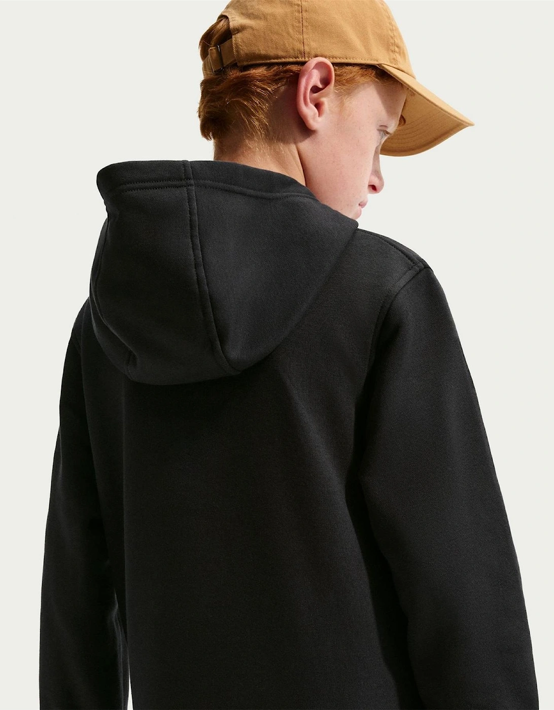 Wordmark Hooded Neck Long Sleeve Kangaroo Pocket Sweatshirt