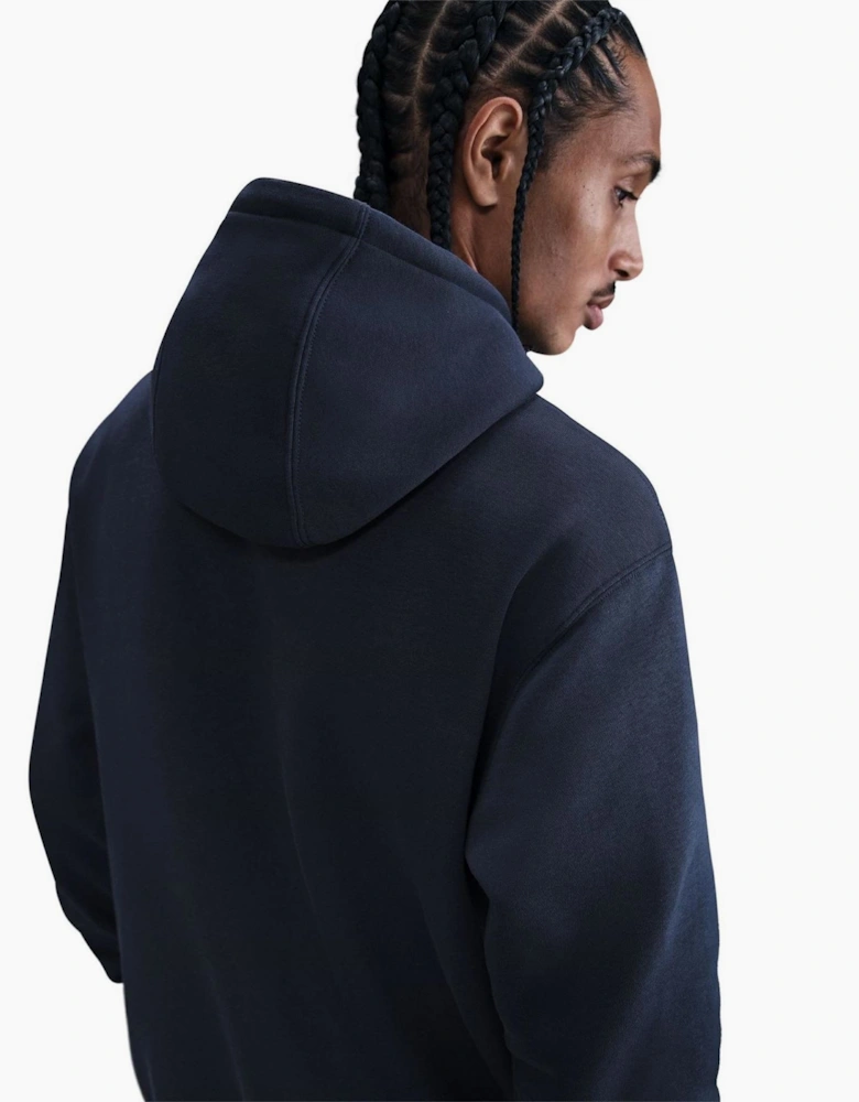 Logo Print Hooded Neck Long Sleeve Kangaroo Pocket Sweatshirt