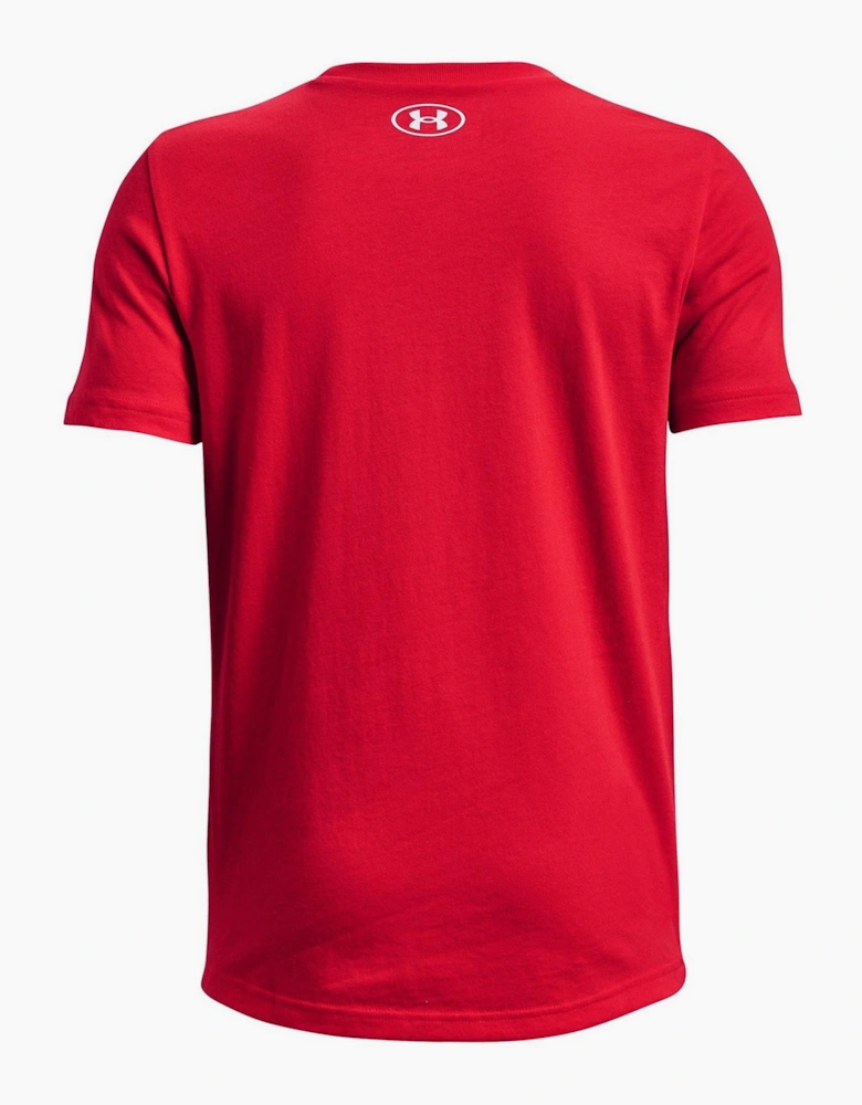 Boys Bold Logo Crew Neck Short Sleeve Jersey T-Shirt